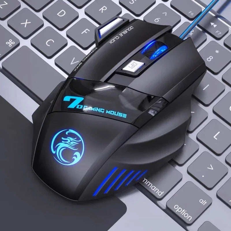 Mouse gamer para jogo computador 3200dpi com LED laser X7 USB