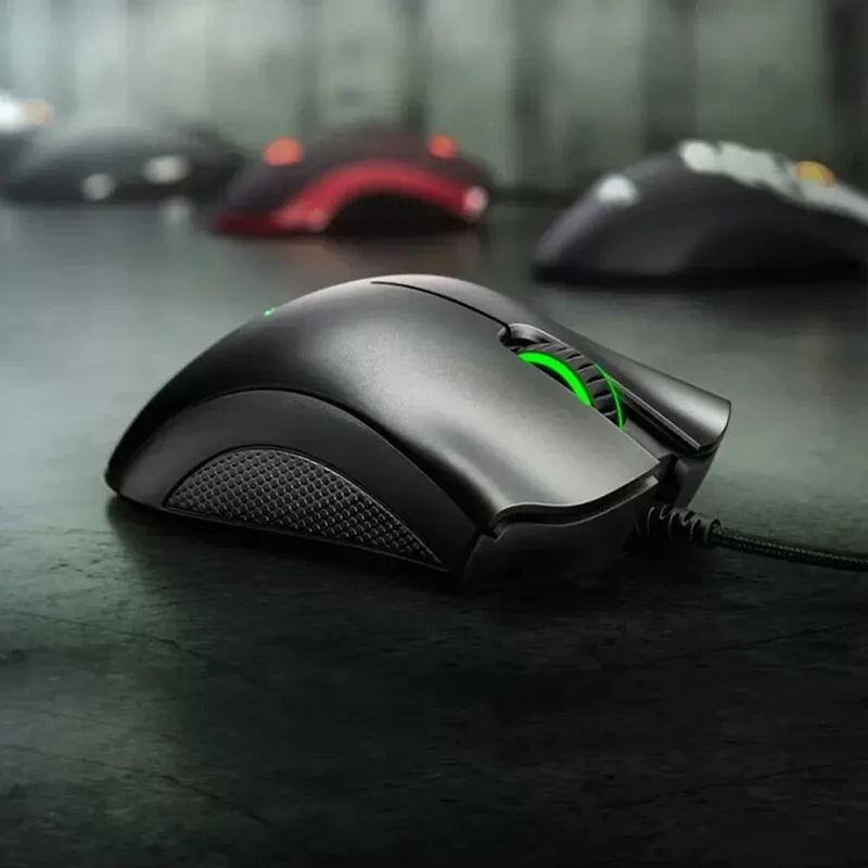 Mouse Razer-DeathAdder Essential Wired Gaming, 6400DPI, 5 Botões Independentes