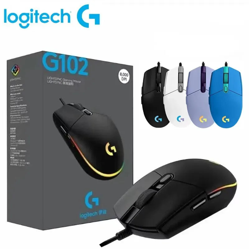 Logitech G102 Mouse USB com fio para jogos 8000 DPI