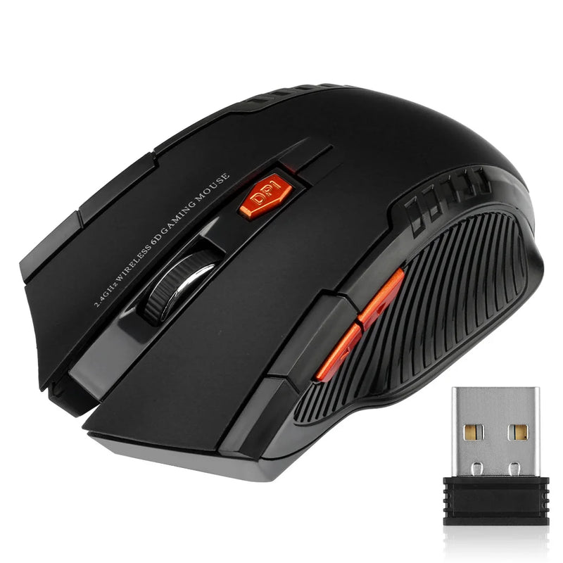 Mouse Sem fio 2.4G USB Receiver 6 Botões Professional Optical