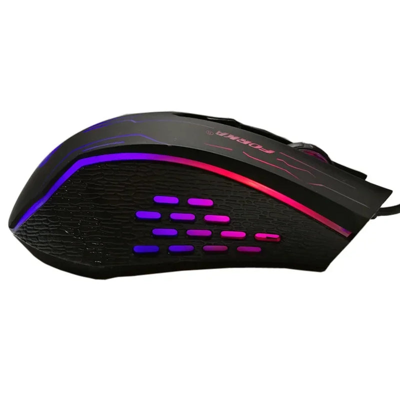 Mouse Óptico Gamer  FORKA Silent Click USB Wired  6 Botões 3200DPI