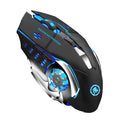 Mouse Gamer sem fio recarregável para jogos de computador, bluetooth silencioso 2.4G USB, retroiluminação mecânica