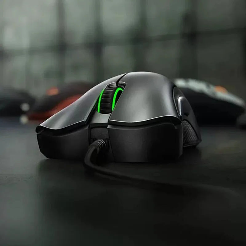 Mouse Razer-DeathAdder Essential Wired Gaming, 6400DPI, 5 Botões Independentes