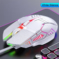 Mouse USB Gaming RGB 3200DPI Ergonômico Wired 6 Botões LED Silencioso